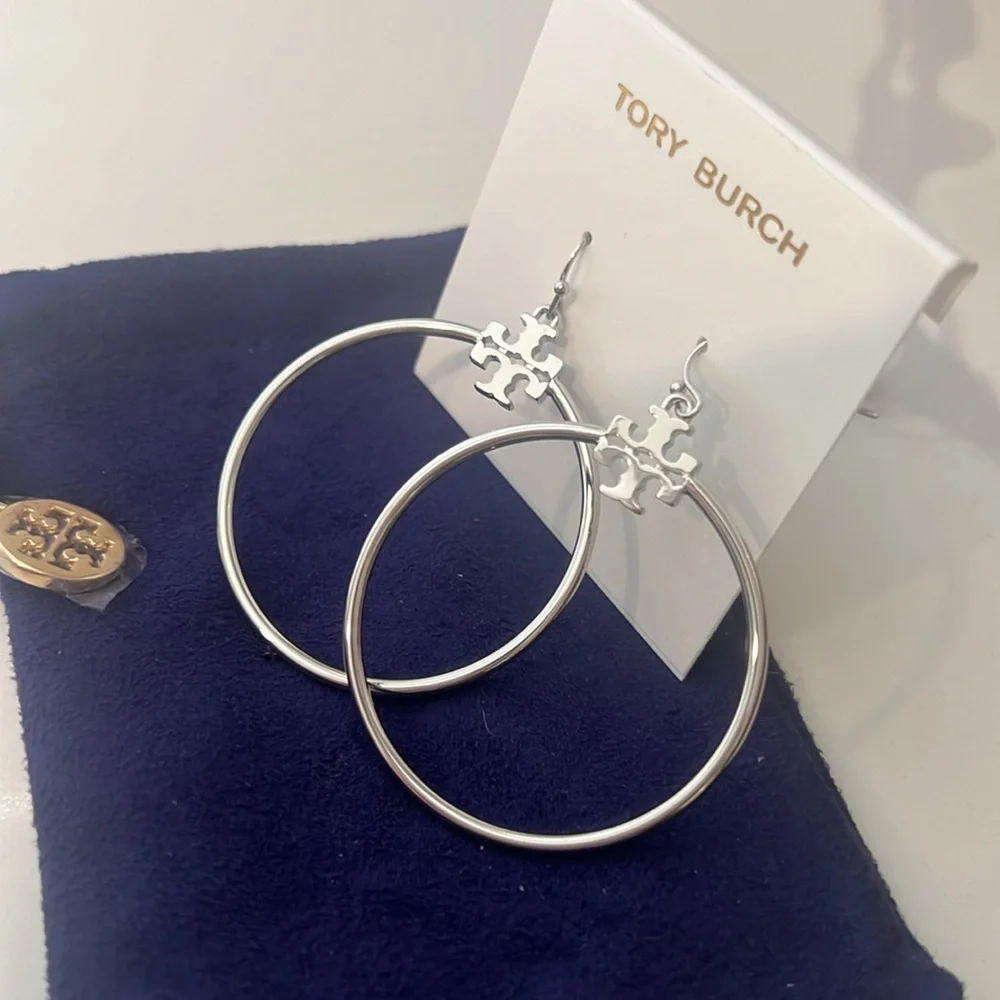 Tory Burch Stacked-T Hoop - Picture 2 of 12